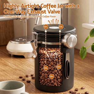Stainless Steel Coffee Bean Storage Canister | 1.8L