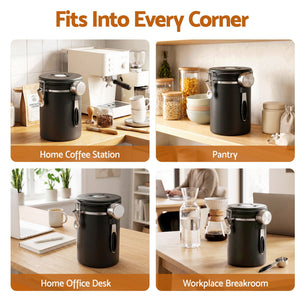 Stainless Steel Coffee Bean Storage Canister | 1.8L