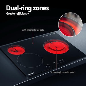 Electric Ceramic Cooktop | 60CM | 4 Burner Hob | Touch Control | 5200W