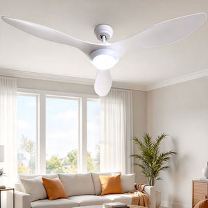 52'' Ceiling Fan with Light & Remote DC Motor | 3 Blades | 1300mm