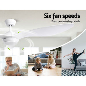52'' Ceiling Fan with Light & Remote DC Motor | 3 Blades | 1300mm