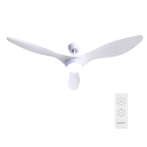 52'' Ceiling Fan with Light & Remote DC Motor | 3 Blades | 1300mm