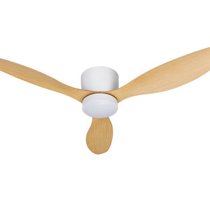 Devanti 52'' Ceiling Fan | DC Motor | Light | Remote | Light Wood