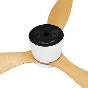 Devanti 52'' Ceiling Fan | DC Motor | Light | Remote | Light Wood