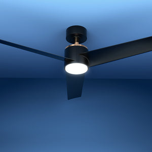 Ceiling Fan | 52 Inch | DC Motor with Light & Remote | Black