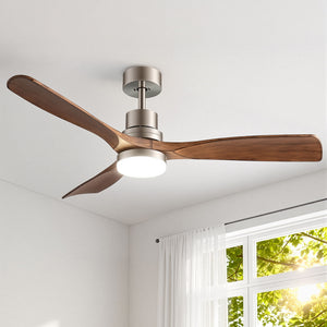 52 Inch Ceiling Fan with Light | DC Motor | Remote & App Control | Timber Blades