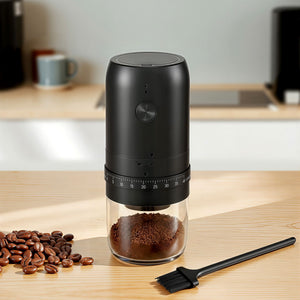 Electric Coffee Grinder | USB-C Rechargeable Grinder with 40 Settings | Black