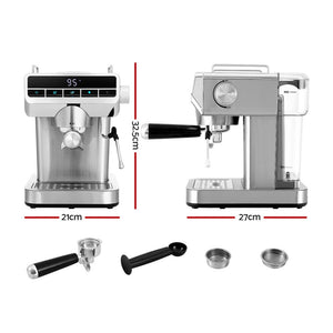 Devanti Coffee Machine | 20 Bar | Espresso Cafe Maker