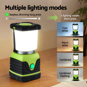 Waterproof LED Camping Lanterns | 2 Pack | 1000 Lumens | Tent & Emergency Lights (Pack B)