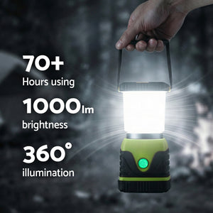 Waterproof LED Camping Lanterns | 2 Pack | 1000 Lumens | Tent & Emergency Lights (Pack B)