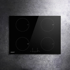 Devanti Electric Induction Cooktop | 70cm | Ceramic | 4 Zones | Stove Cook Top | Hot Plate | 7000W
