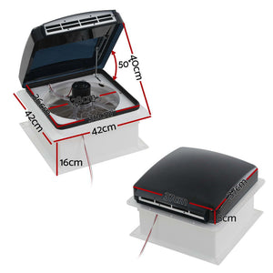 Weisshorn Caravan Roof Hatch | Air Vent with 12V Shower Fan | Reversible | Rainproof