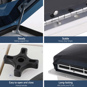 Weisshorn Caravan Roof Hatch | Air Vent with 12V Shower Fan | Reversible | Rainproof