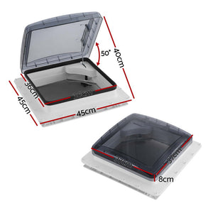 Weisshorn Caravan Roof Vent | Air Exhaust Hatch | RV Camper | White