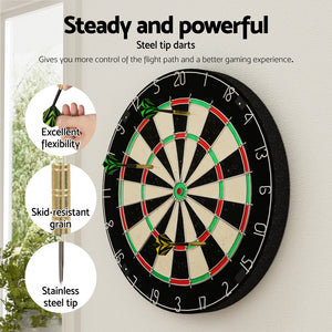 18" Dartboard | Dart Board | With Steel Darts | Competition Party Game