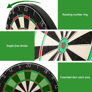 18" Dartboard | Dart Board | With Steel Darts | Wooden Cabinet | Party Game