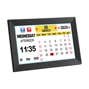 10" Digital Day Clock | Alarm Calendar Dementia Clock | Black