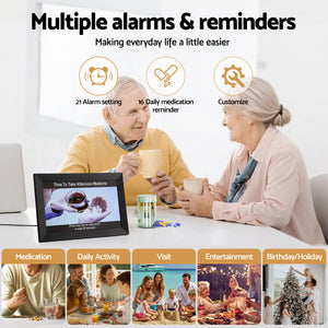 10" Digital Day Clock | Alarm Calendar Dementia Clock | Black