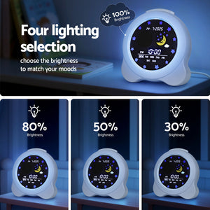 Digital Day Clock 3.8" | Calendar & Alarm | LCD Display | White