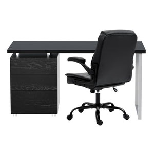 Artiss Computer Desk & Executive Office Chairs Set | Black