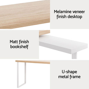 Computer Desk | Bookshelf | 140CM | White