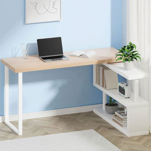 Computer Desk | Bookshelf | 140CM | White