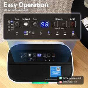 Devanti Dehumidifier | 20L | Air Purifier | White