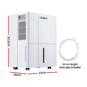 30L Dehumidifier | 30L/Day Moisture Removal | 4.7L Tank | Home & Mould Control
