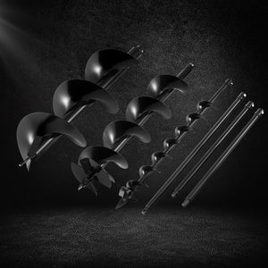 Auger Drill Bit Set | 100mm + 200mm + 300mm | Carbon Steel | Black