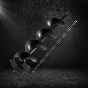 Post Hole Auger Drill Bit | 200mm | +80cm Extension Shaft | Black