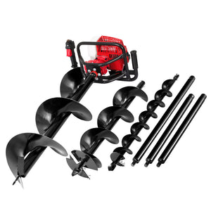 Post Hole Digger | 92CC Petrol Motor Drill | Extension Auger Bits Kit
