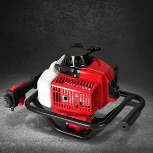 Petrol Post Hole Digger Motor | 92CC Engine Only | Red | High-Power Auger Engine