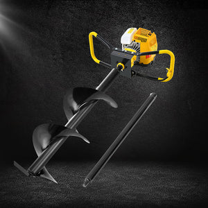 Petrol Post Hole Digger | 74CC | 300mm Auger Drill | Extension Bits Included