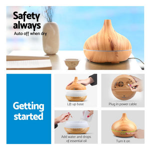 Devanti Aroma Diffuser | Aromatherapy Humidifier | 300ml