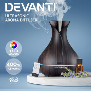 Devanti Aroma Diffuser | Aromatherapy | Dark Wood | 400ml