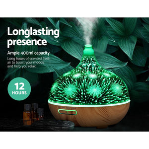 Aroma Diffuser | Aromatherapy | 3D Glass | 400ml