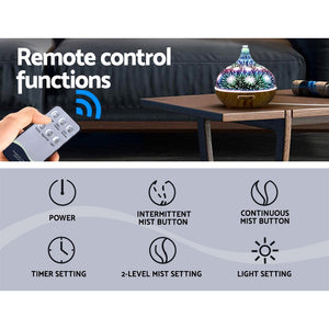 Aroma Diffuser | Aromatherapy | 3D Glass | 400ml