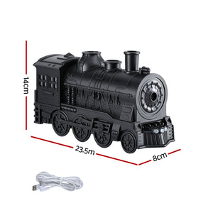 Devanti Train Aroma Diffuser Essential Oil Humidifier 300ml Smoke Ring LED Timer