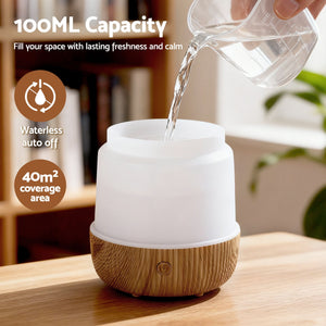 Ultrasonic Aroma Diffuser | 100ml | LED Lights | Iron | Forest Design (Style A)
