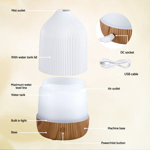 Ultrasonic Aroma Diffuser | 100ml | LED Lights | Iron | Forest Design (Style A)