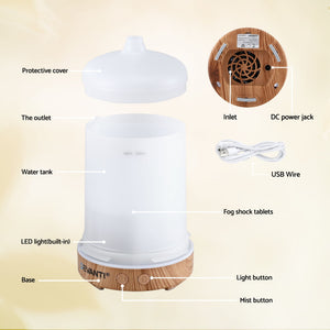 Ultrasonic Diffuser | 200ml | LED Lights | Iron | Forest Finish