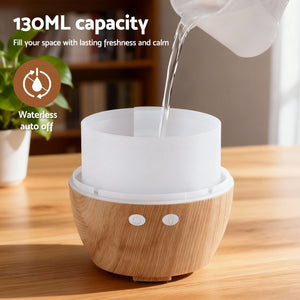 Ultrasonic Essential Oil Diffuser | 130ml | LED Lights | Iron | Forest