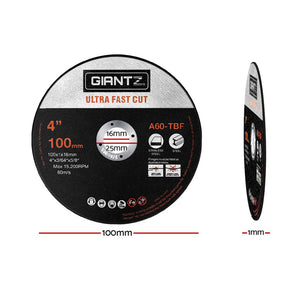 Cutting Discs | 100-Piece Set | 4" 100mm | Thin Cut Off Wheel for Metal | Angle Grinder Compatible