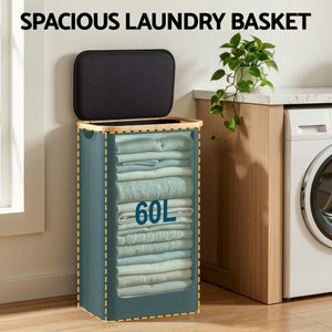 Laundry Basket | Foldable Hamper with Removable Bag | Black