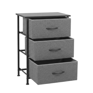 Tallboy Dresser | 3 Drawer Chest | Storage Cabinet | Grey
