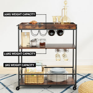 Kitchen Island | Rolling Serving Cart