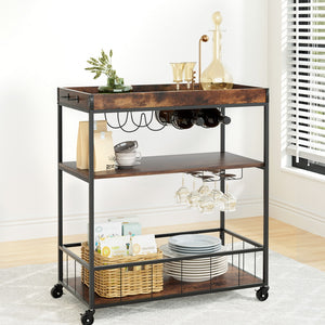 Kitchen Island | Rolling Serving Cart