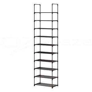 Shoe Rack | DIY Stackable | 10-Tier | Black | Dunn