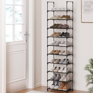 Shoe Rack | DIY Stackable | 10-Tier | Black | Dunn