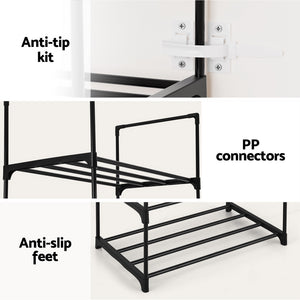 Shoe Rack | DIY Stackable | 10-Tier | Black | Dunn